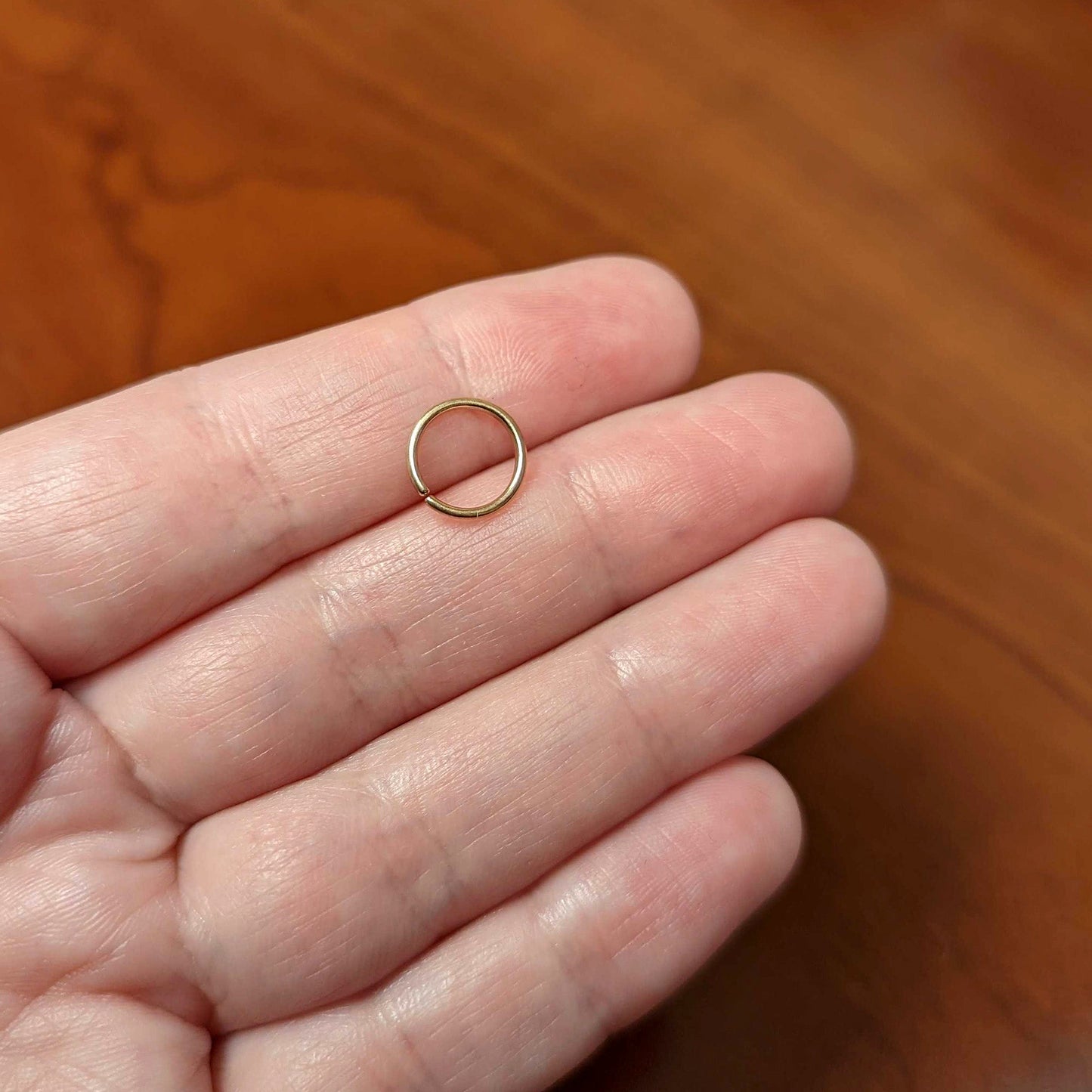 18G 3/8 Rose Gold Tone PVD Grade 23 Titanium Bendable Hoop Ring