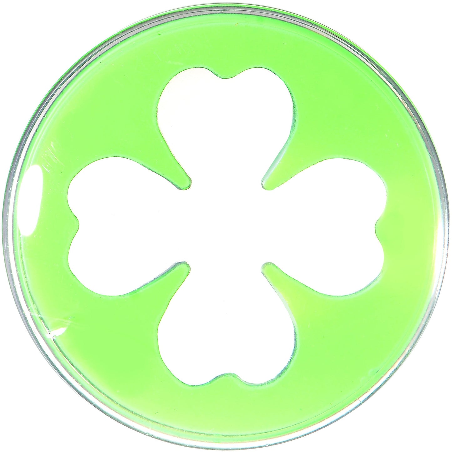18mm Clear Green Acrylic Lucky Clover Saddle Plug