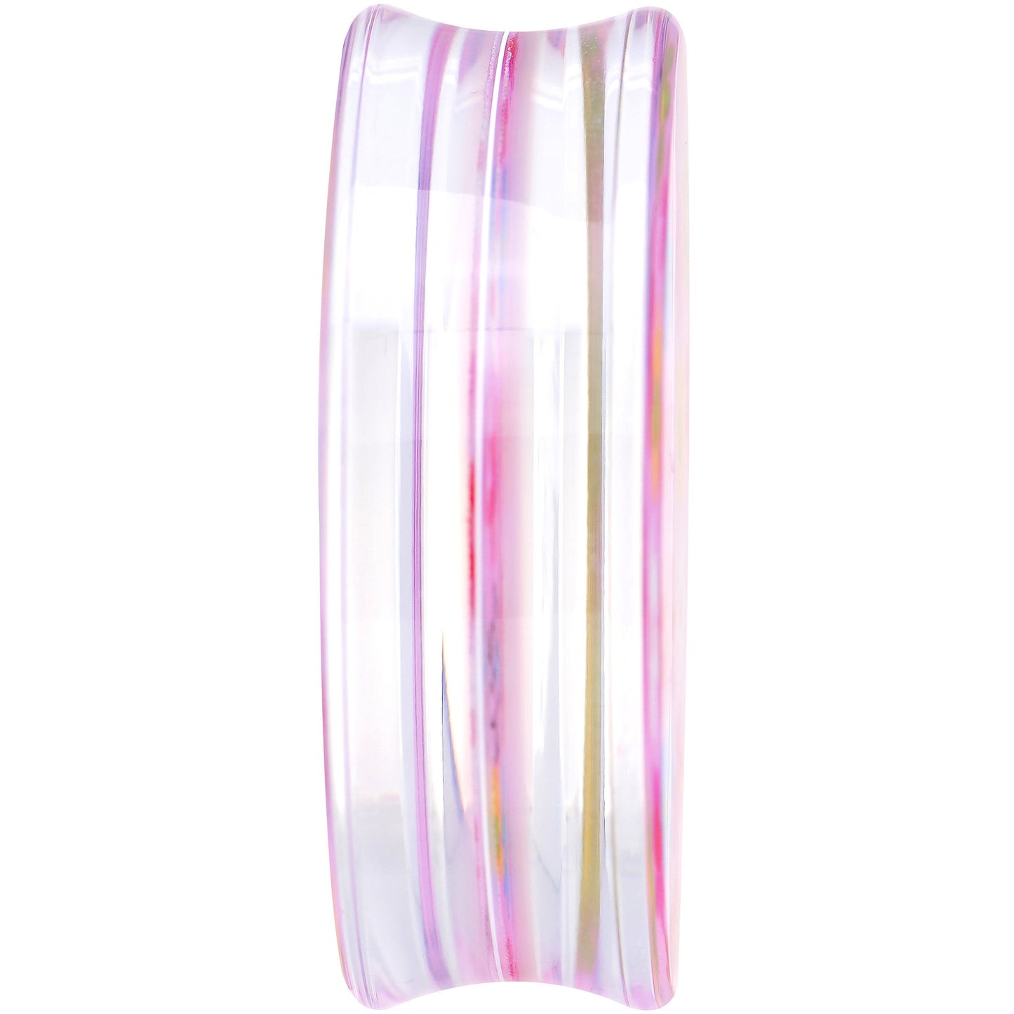 44mm Acrylic Pink Multicolored Flower Power Saddle Plug