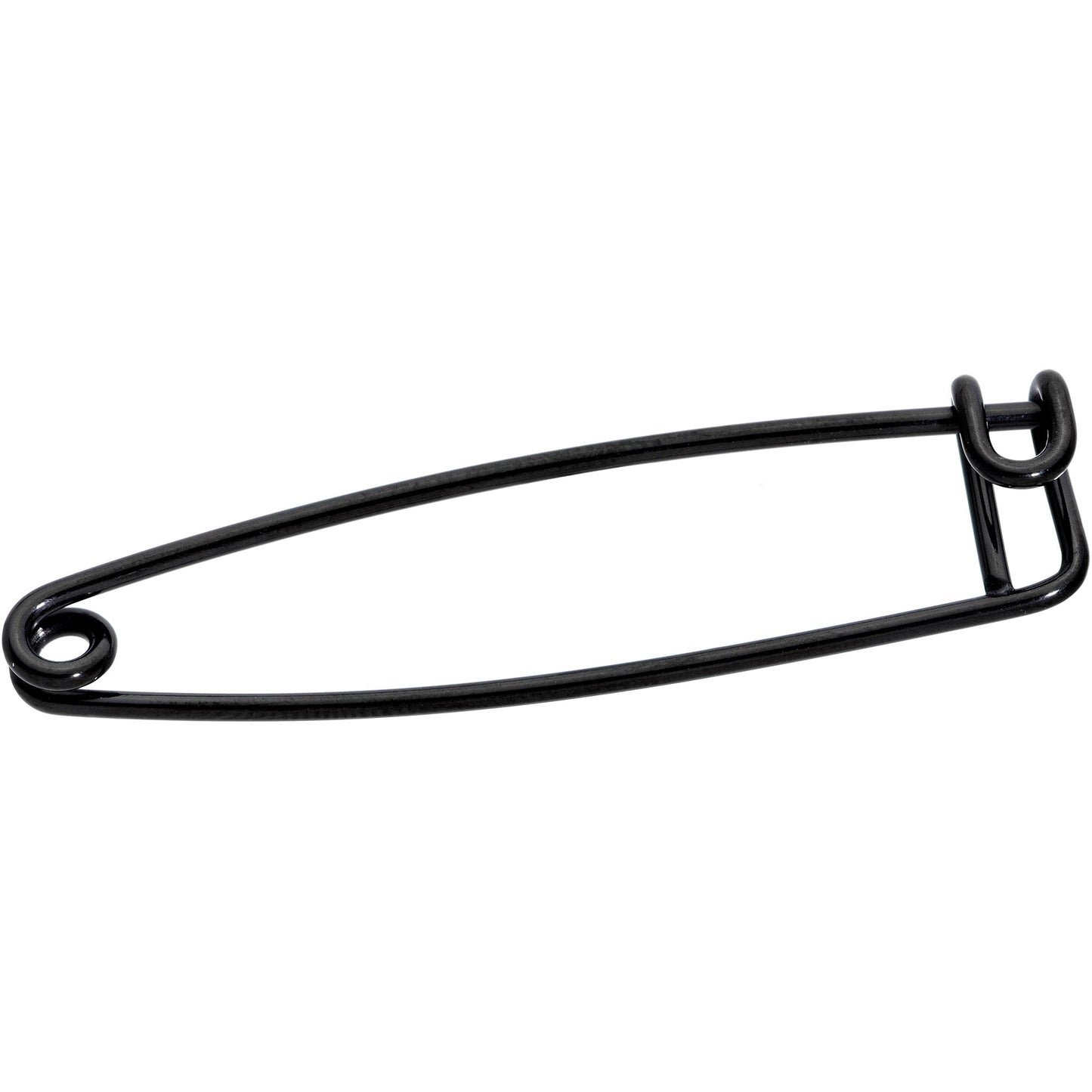16G Black Punk Rock Safety Pin Industrial Barbell 38mm