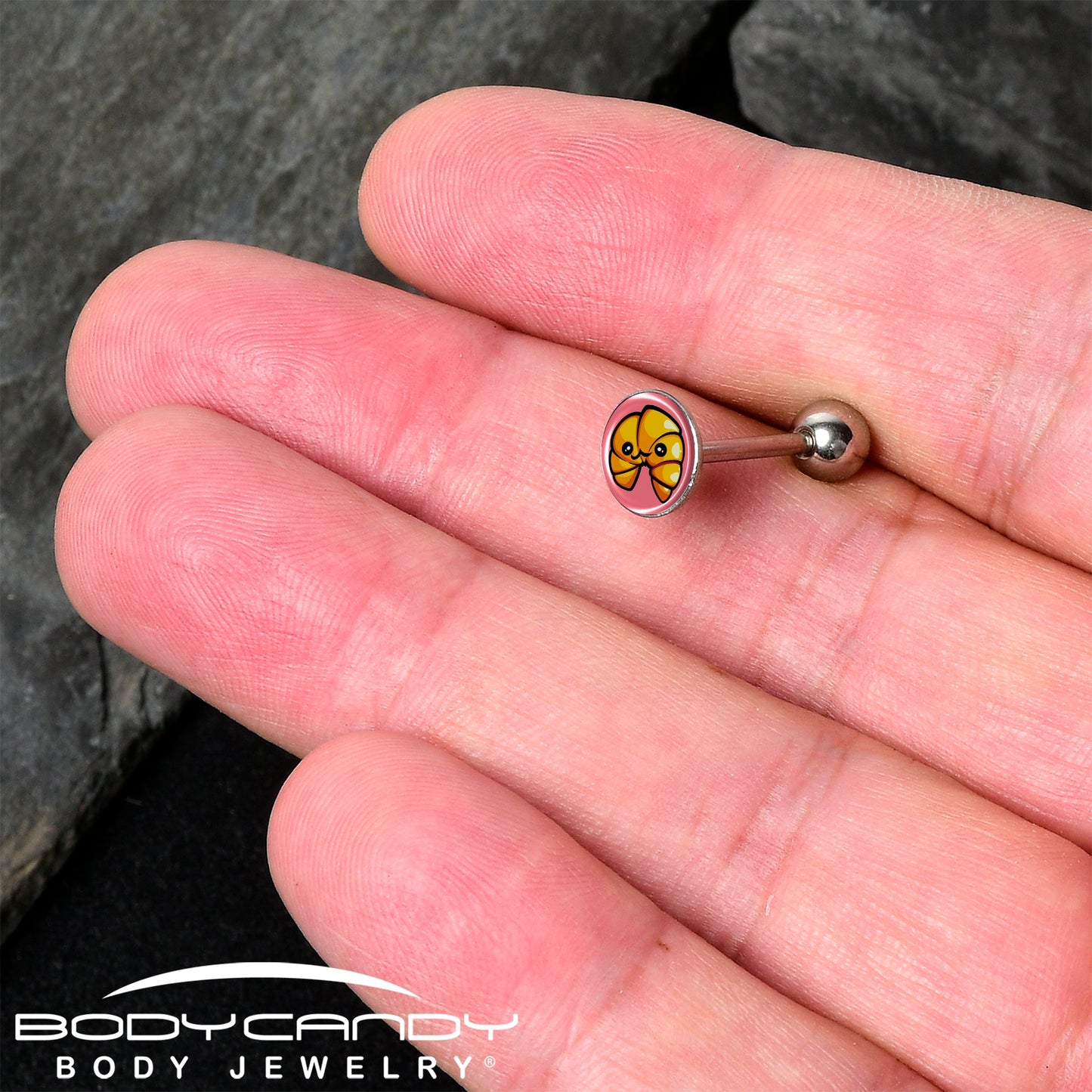 Quaso Croissant Barbell Tongue Ring by Onyx O