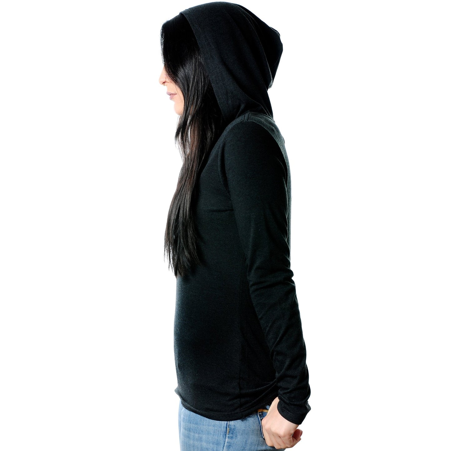 My Piercings Are My Story Black Tapered Long Sleeve Hoodie